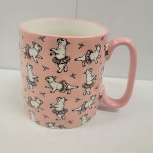 Hilton Merry Woofmas Mug Pink French Bulldog Ballerina Dog 10 Strawberry Street